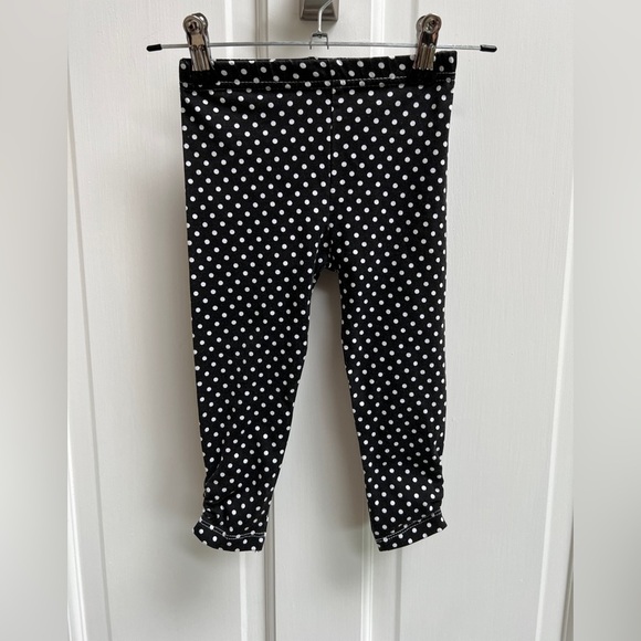 Young Hearts 24M Black and White Polka Dot Stretch Leggings Pants - Picture 1 of 4